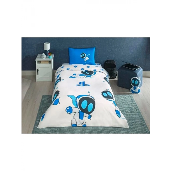 Playstation Astrobot Tek Kişilik Pamuk Nevresim Takımı
