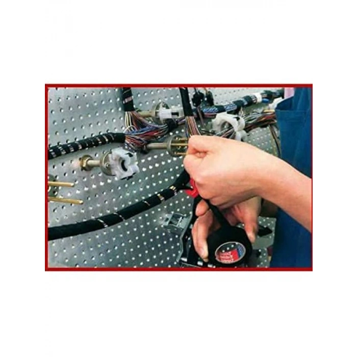 Polyester Bez Kablo Sarma Bandı 19 mm x 15 Metre Siyah