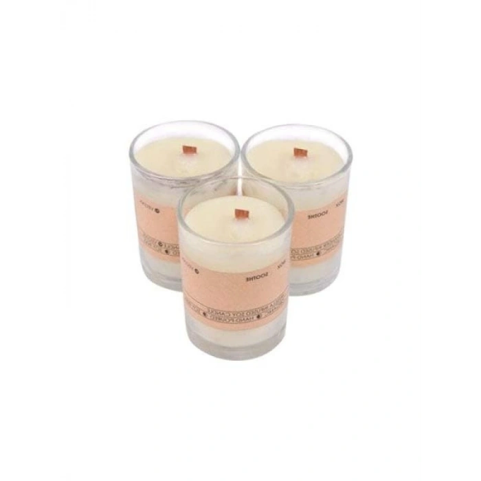 Portakal Aromalı 3lü Şat Bardak Mum Seti