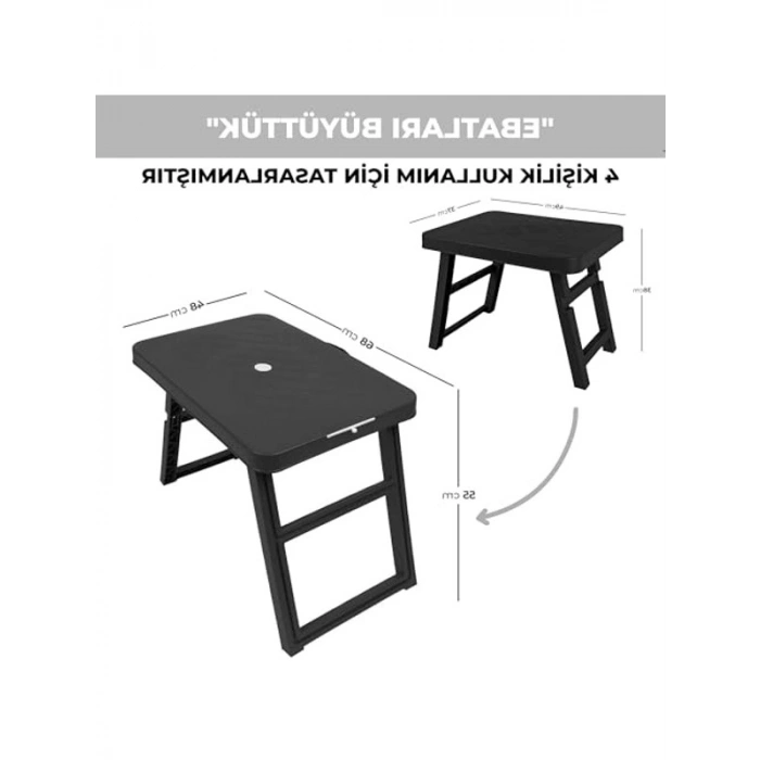 Portatif Katlanabilir Kamp Masası - Bahçe, Plaj ve Piknik İçin