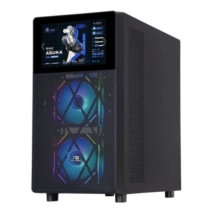 PowerBoost PB-P4367BB USB 3.0, ATX LCD Mesh Panel, ARGB Fan, Siyah Kasa (PSU Yok) (JBST-PBP4367BB)