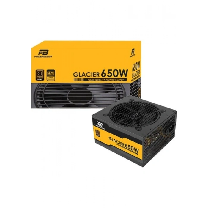 PowerBoost Power Boost BST-ATX650B Glacier 650W 80+ Bronze Modüler 12cm Fanlı ATX Power Supply (JPSU-BST-ATX650B)