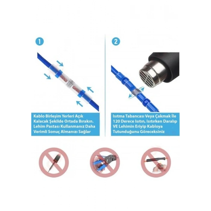Powermaster PM-24703 Dahili Lehimli Mühür Makaron 300 Adet 4 Boy Isıyla Daralan Kablo Koruması