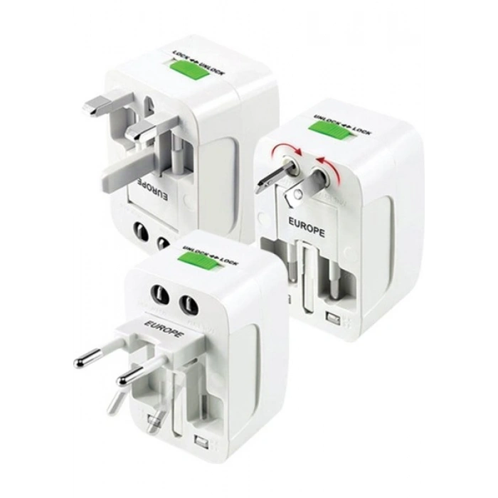 Powermaster PM-2886 Universal Çoklu Priz Çevirici Seyahat Adaptörü