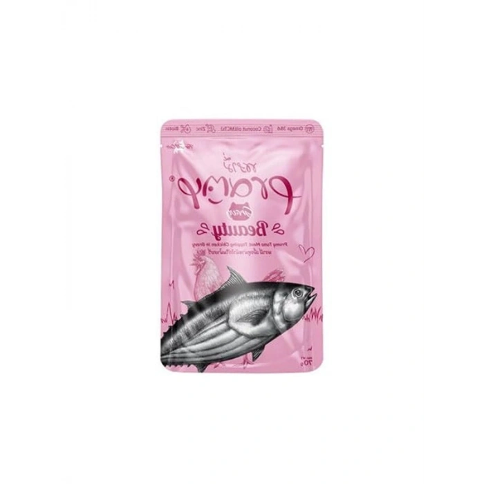 Pramy Sos İçinde Ton Balıklı Ve Tavuklu Kedi Maması, 70 Gram
