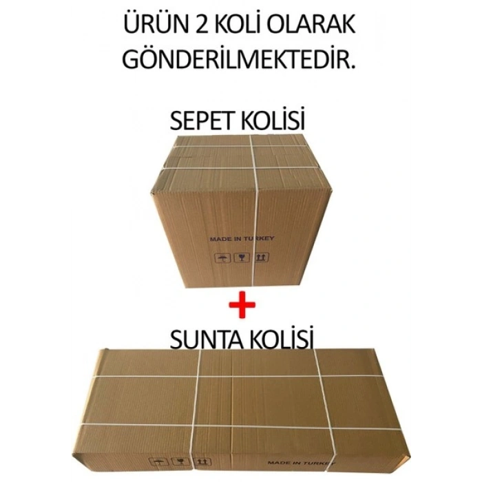 Pratico 2 Büyük 4 Küçük Beyaz Sepetli Oyuncak Dolabı