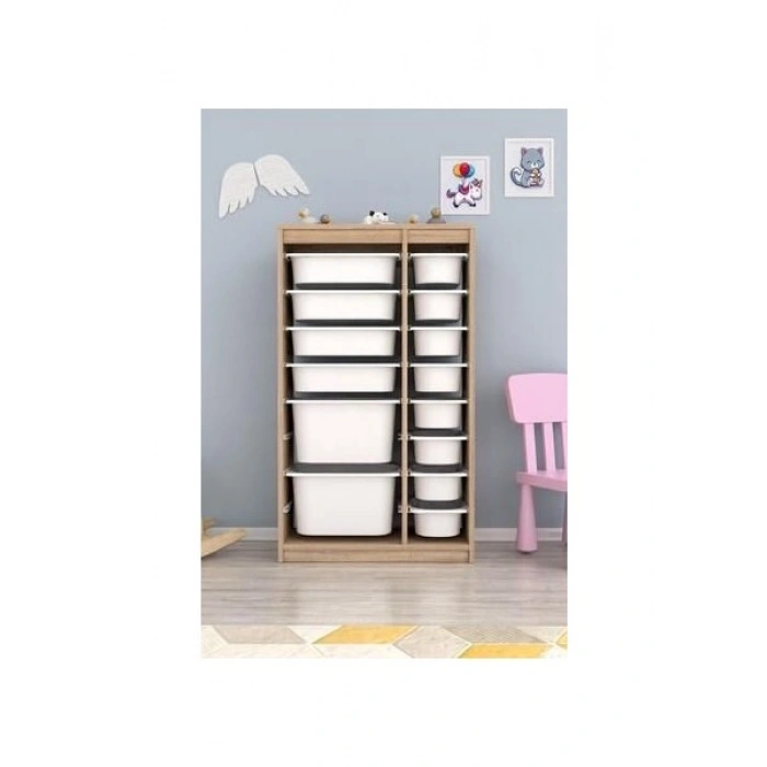 Pratico Montana x s 14 Sepetli Dolap Çok Amaçlı Oyuncak Dolabı 2d4k8u