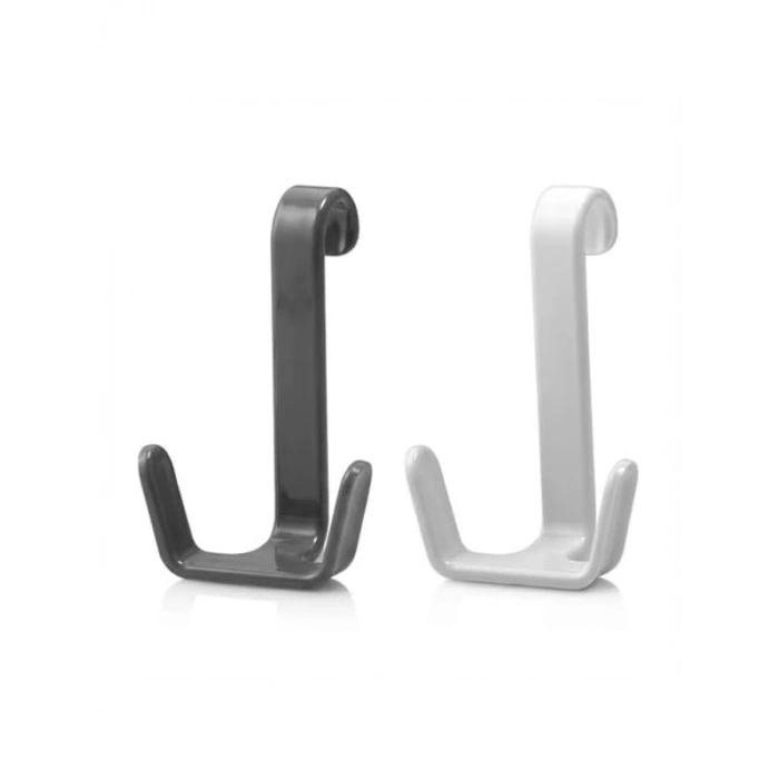 Pratik 2li Plastik Havlupan Askısı, Delmeden Kolay Kurulum