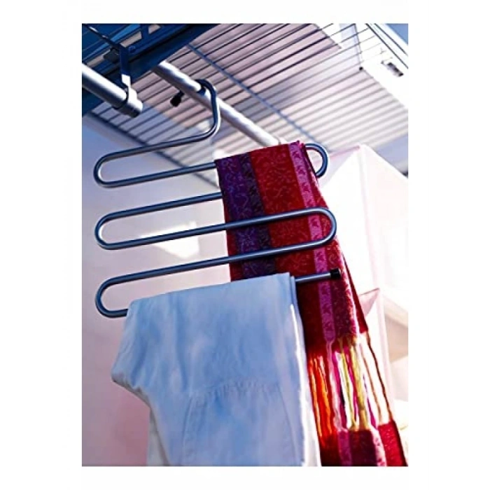 Pratik 5 Katlı Metal Pantolon ve Eşarp Askısı