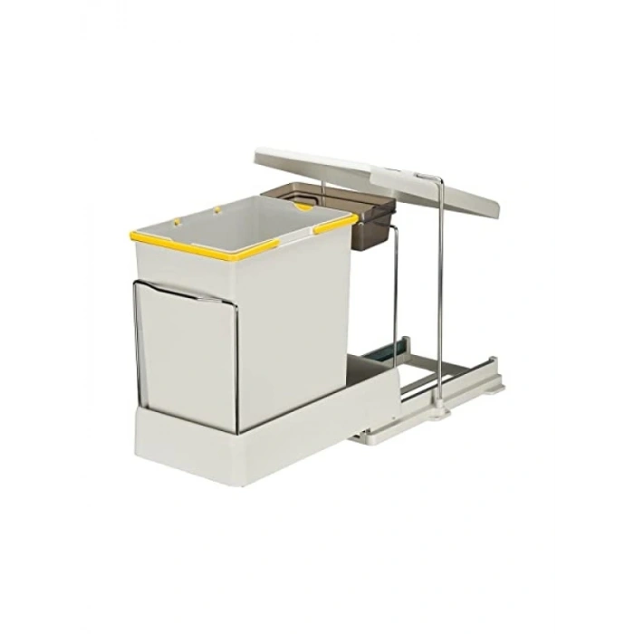 Pratik Dolap İçi Raylı Çöp Kovası - 20 Litre