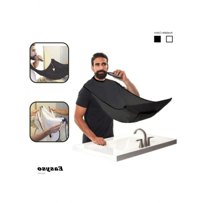 Pratik Evde Sakal Tıraş Önlüğü - Siyah