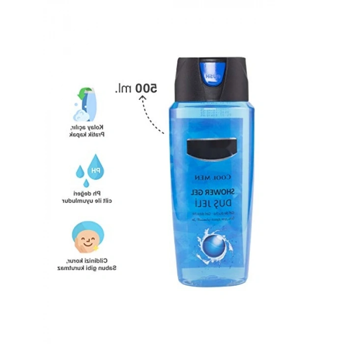 Pratik Kapaklı Duş Jeli - Cool Men (500 ml)