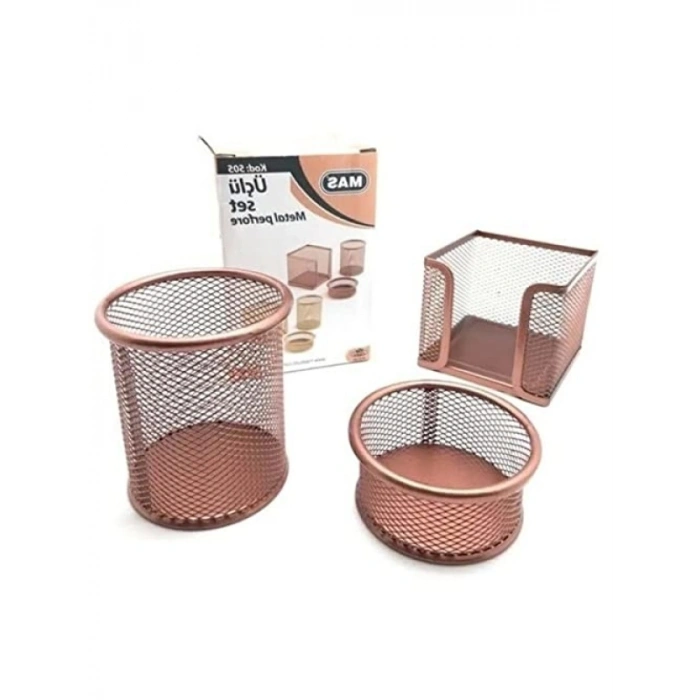 Pratik Rose Gold Üçlü Ofis Seti