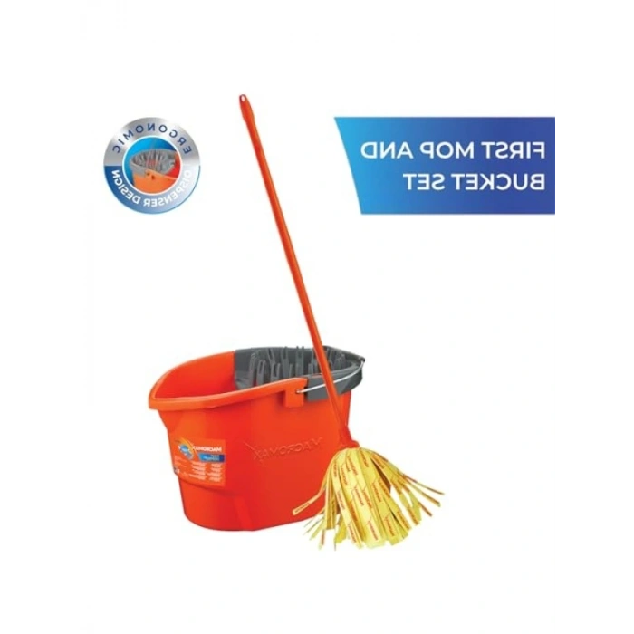 Pratik Sıkmalı Paspas Seti, Yüksek Emici Mop ve Kova