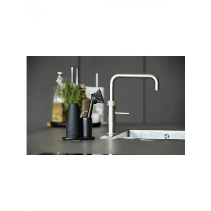 Pratik Üç Parçalı Bulaşık Seti - Fırça, Sabunluk ve Tutucu