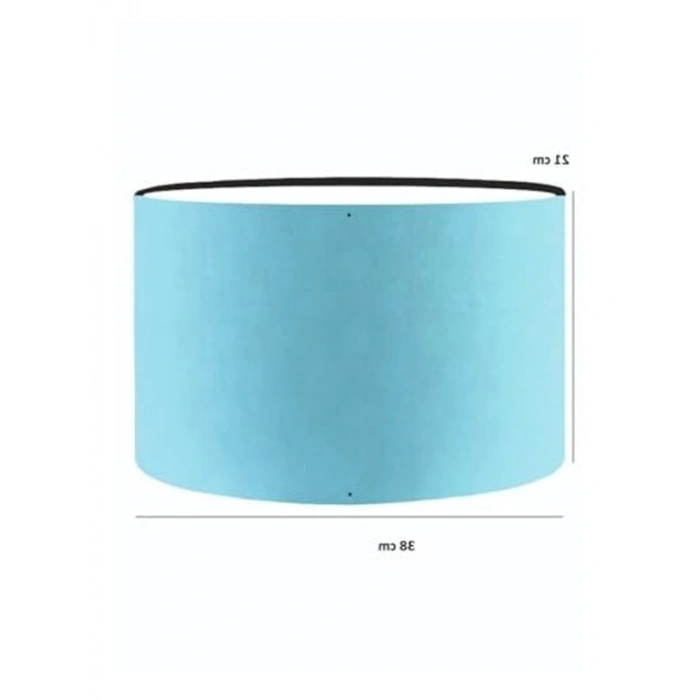 Pratik Yedek Lambader Başlığı, Mavi Dokuma Kumaş ile