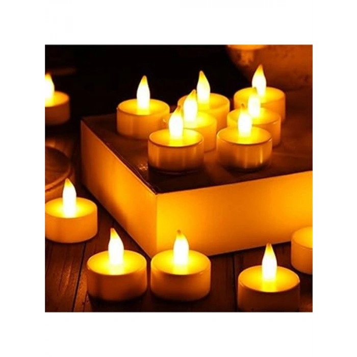 Premium Kalite 10 Adet Led Mum, Işıklı Tealight, Piller Dâhil