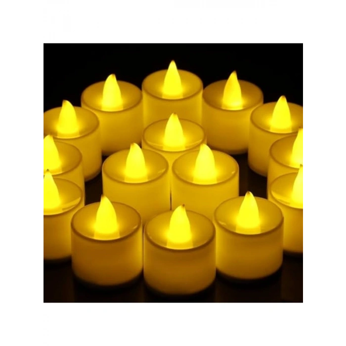 Premium Kalite 10 Adet Led Mum, Işıklı Tealight, Piller Dâhil