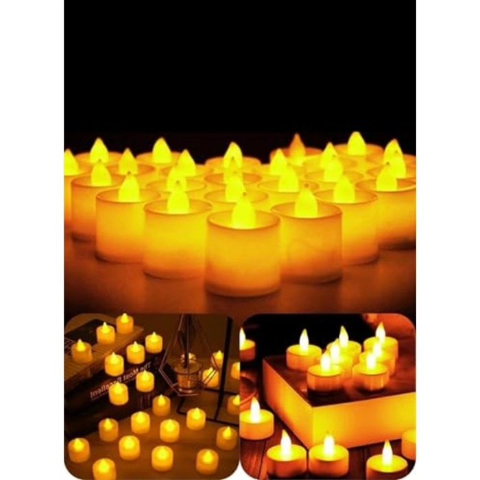 Premium Kalite 10 Adet Led Mum, Işıklı Tealight, Piller Dâhil