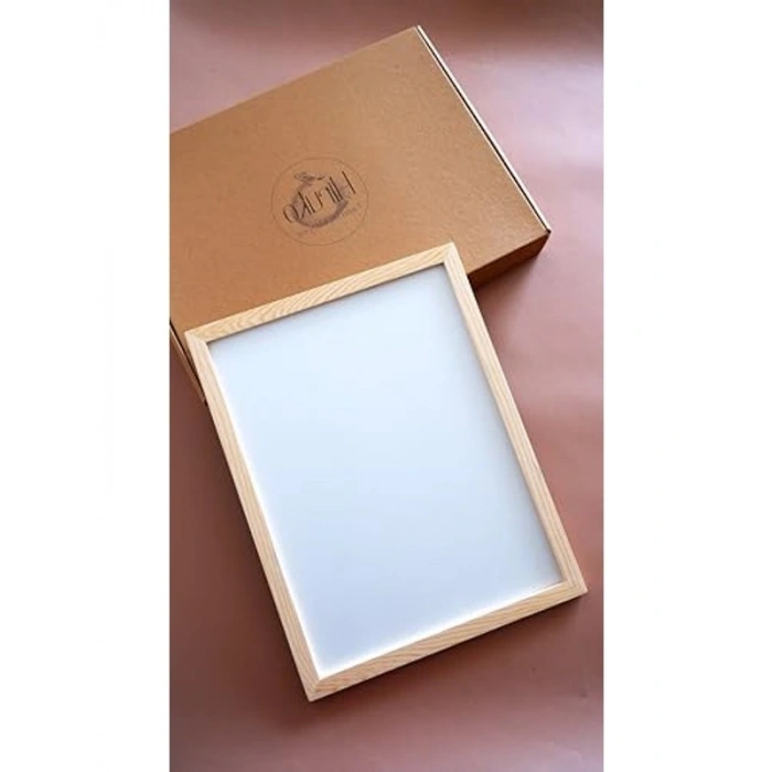 Premium Kalite 21x30 cm (A4) Ahşap Çerçeve, Siyah ve Beyaz