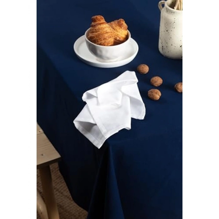 Premium Keten Masa Örtüsü, Lacivert, 110 x 160 cm