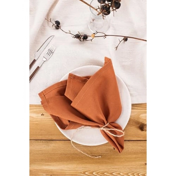 Premium Keten Peçete Seti 40 x 40 cm - 6 Adet