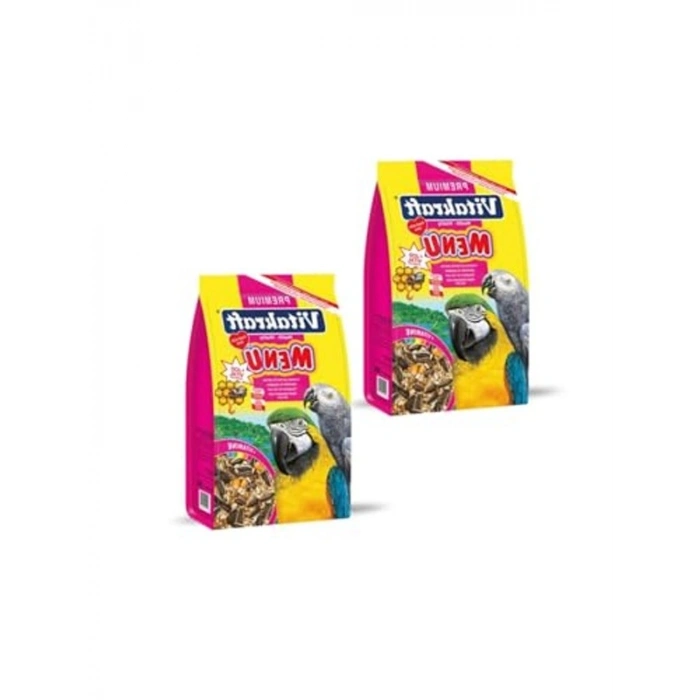 Premium Papağan Yemi, 1000 gr X 2 Paket, Besleyici Karışım