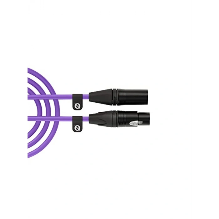 Premium XLR Kablo - 3 m Uzunluk, Mor Renk