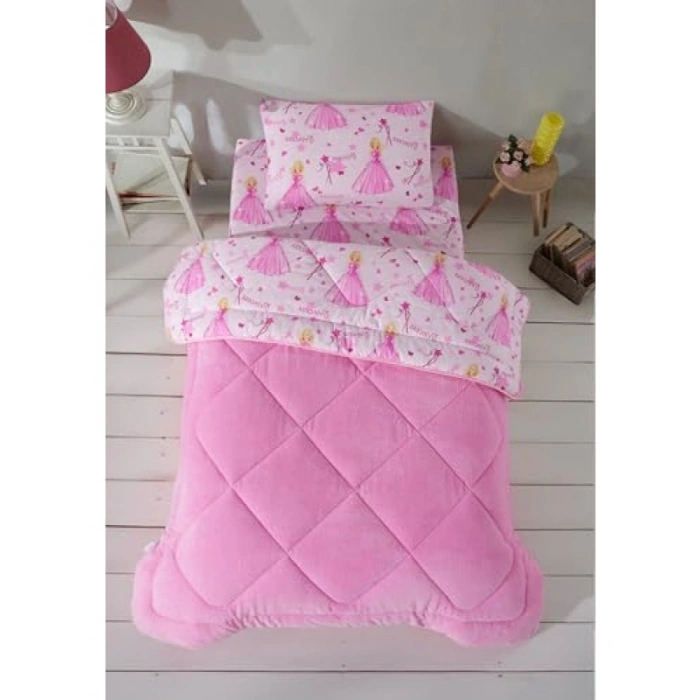 Prenses Desenli Çift Taraflı Wellsoft Uyku Seti