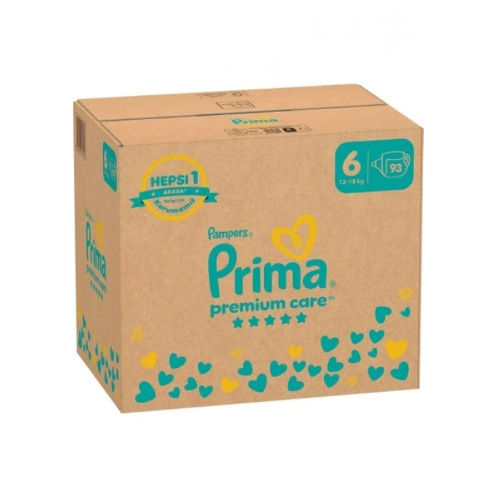 Prima PremiumCare Bebek Bezi Aylık Fırsat Paketi 6 Numara 93 Adet Bez