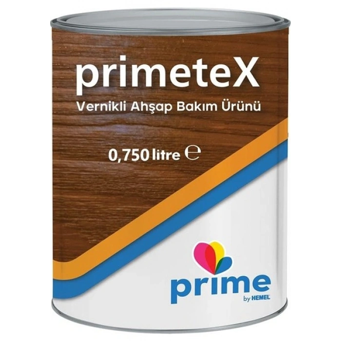 Primetex Solvent Bazlı Yarı Şeffaf Vernikli Ahşap Koruyucu 0,750 Lt