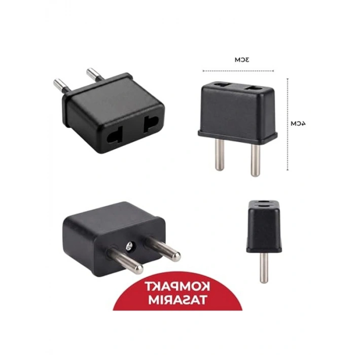 Priz Dönüştürücü Adaptör, US/UK/AU/CN to EU/TR