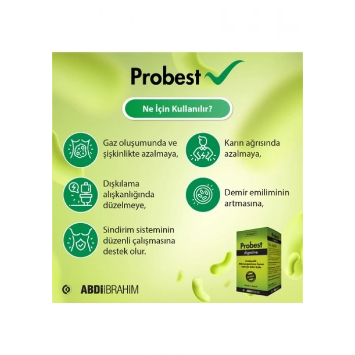 Probest Probiyotik Digestive 20 Kapsül - Sindirim Sistemi Destekleyici Abdi İbrahim