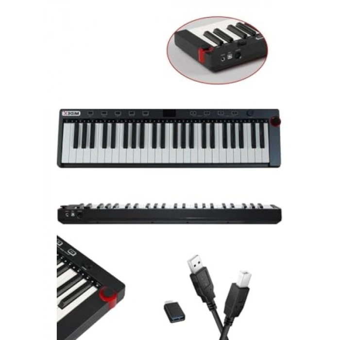 Profesyonel 4 Parça Stüdyo Ekipman Seti - Ses Kartı, Midi Klavye, Mikrofon ve Kulaklık