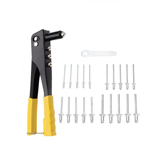 Profesyonel 4 Uçlu Perçin Tabancası Seti - 40 Adet Alüminyum Perçin ile