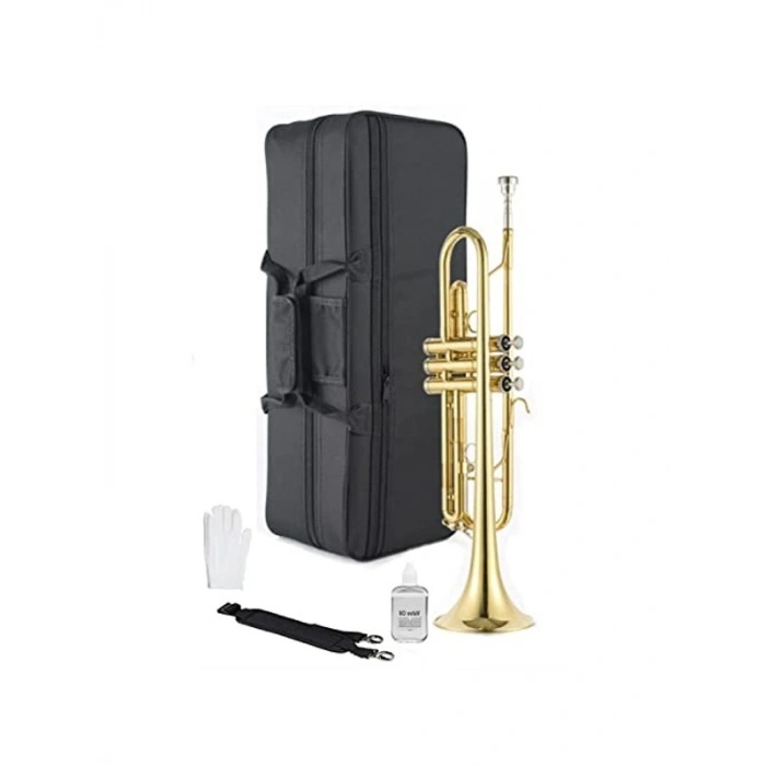 Profesyonel Bb Trompet, Si Bemol, Çantalı ve Kolay Taşınabilir Set