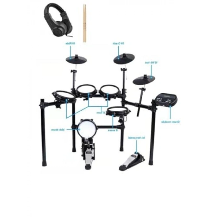 Profesyonel Dijital Davul Elektronik Bateri - Kulaklık Hediye