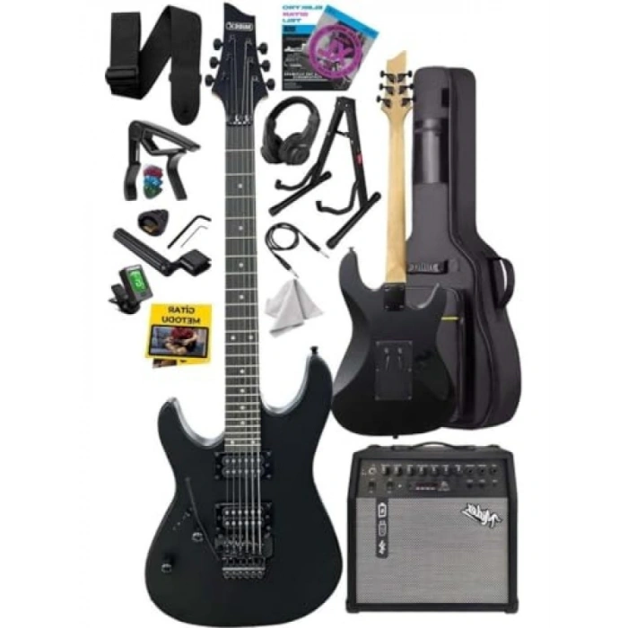 Profesyonel Elektro Gitar Seti - 50 Watt Bluetooth Amfi ile