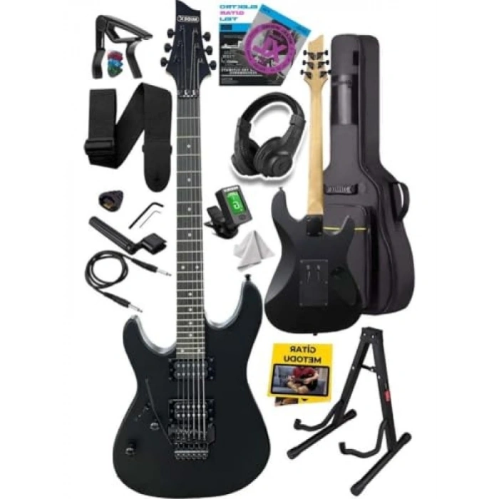 Profesyonel Elektro Gitar Seti - Akçaağaç Gövde