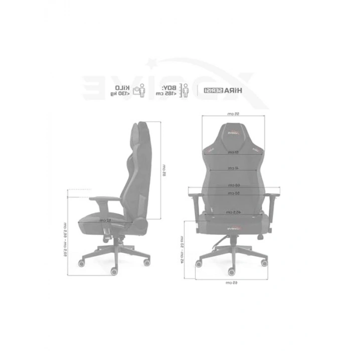 Profesyonel Oyuncu Koltuğu, Gri/Siyah Renk, Ergonomik Tasarım