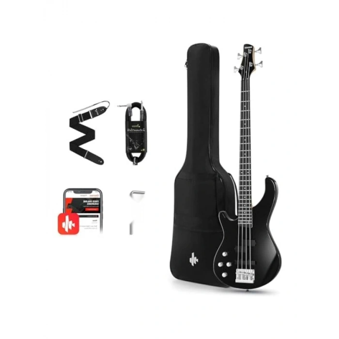 Profesyonel P-J Stili Bas Gitar (Siyah)