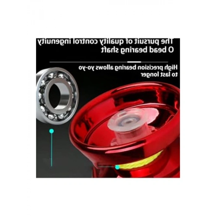 Profesyonel Unresponsive Yoyo Oyuncağı - Metal Yoyo Kırmızı Renkli