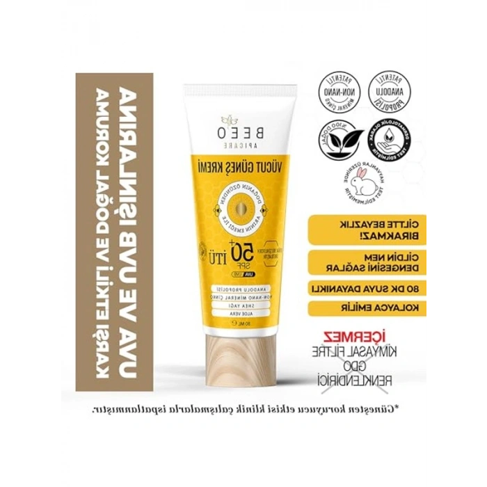 Propolisli Vücut Güneş Kremi, 80 ml ile Cilde Koruma Sağlar