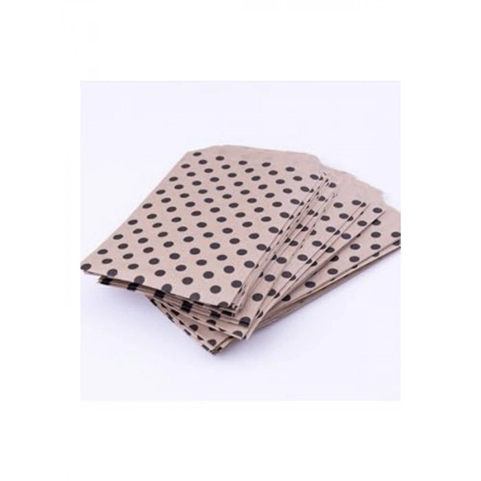 Puantiyeli Kese Kağıdı, Kraft Üzeri Siyah 11x20 Boyutunda