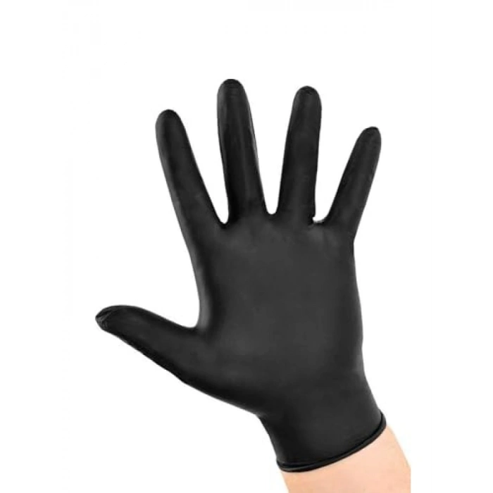 Pudrasız Siyah Nitril Eldiven - Ekstra Kalın (XL) - 100lü Paket