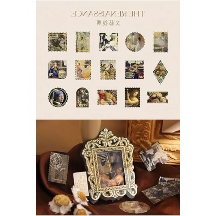 Pul Temalı 45 Adet Yapışkan Sticker Seti