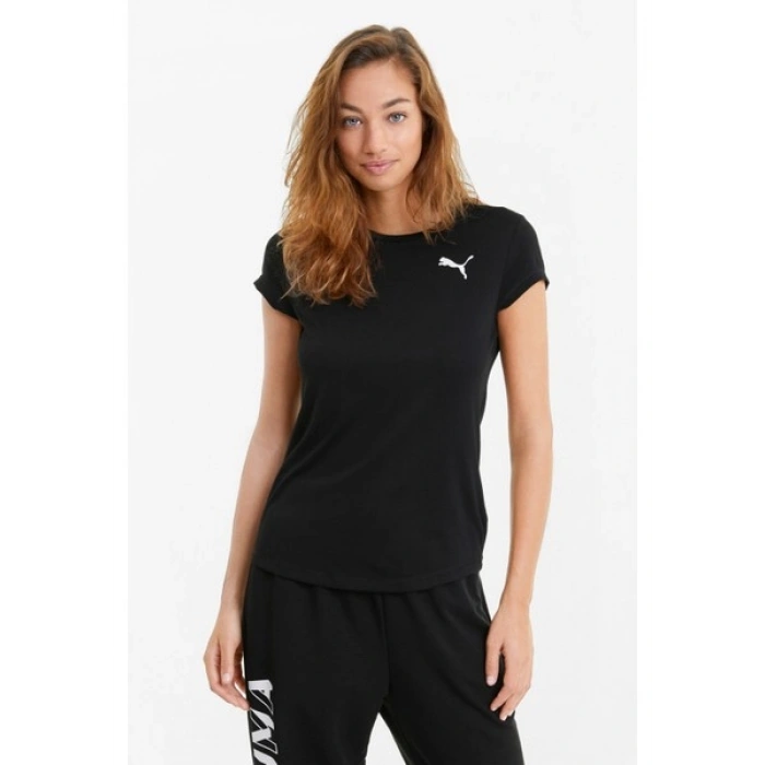 Puma ACTIVE TEE Siyah Kadın Kısa Kol T-Shirt