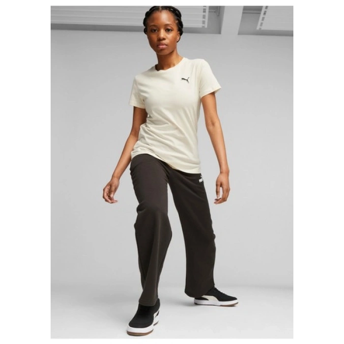 Puma Better Essentials Kadın Ekru Yuvarlak Yaka Tişört