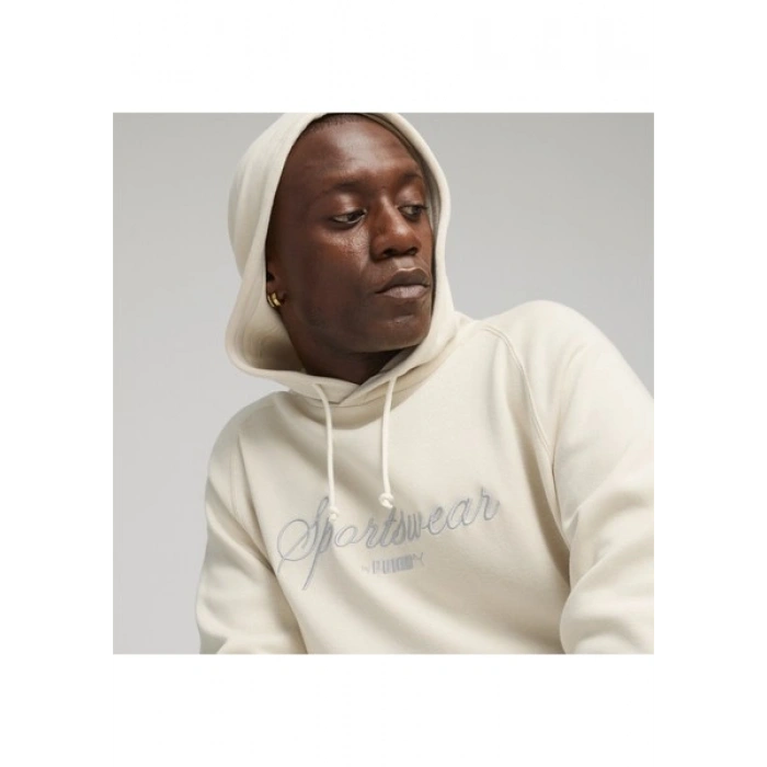 Puma Classics Erkek Ekru Kapüşonlu Sweatshirt