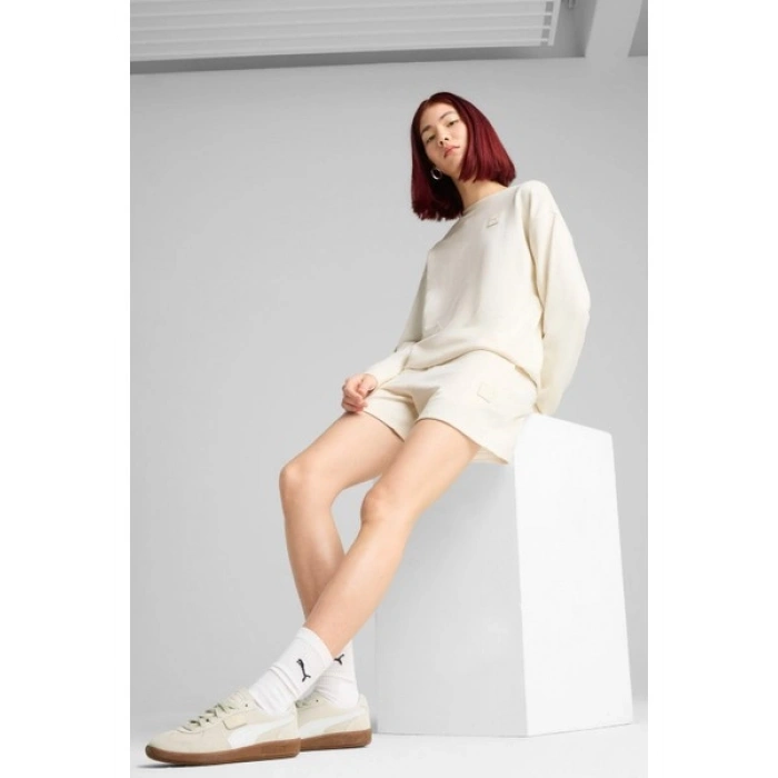 Puma ESS ELEVATED Mid-Rise Beyaz Kadın Şort